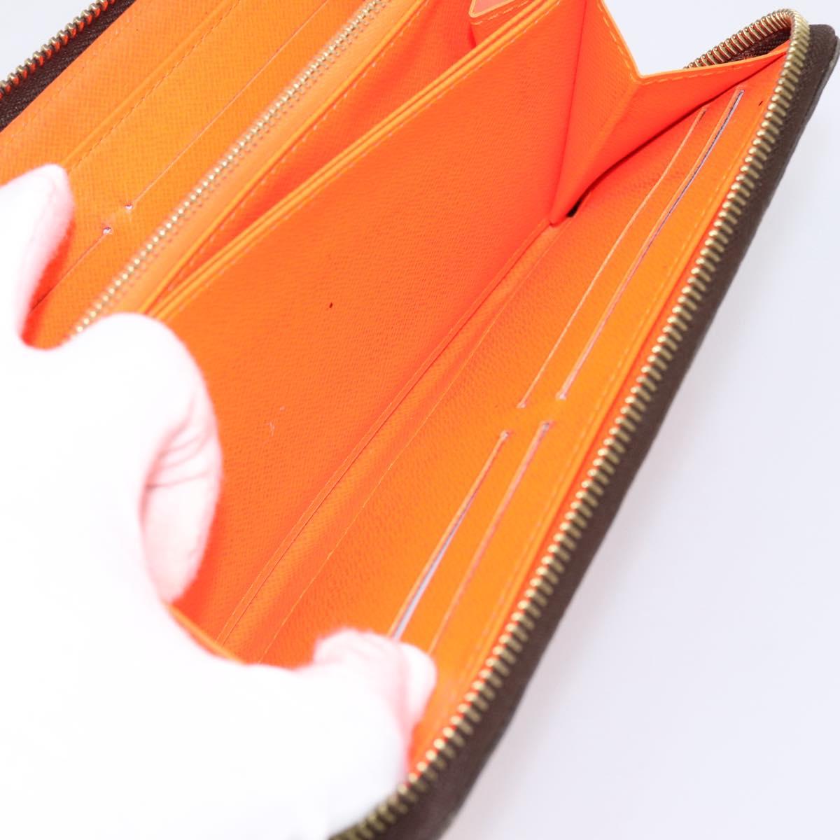LOUIS VUITTON Monogram Graffiti Zippy Long Wallet Orange M93711 LV Auth BA15238