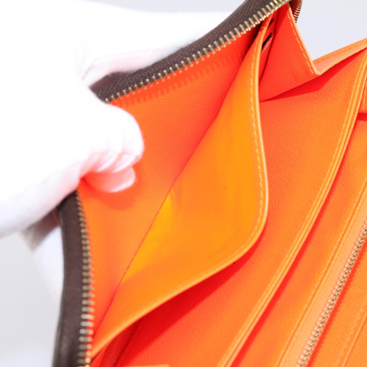 LOUIS VUITTON Monogram Graffiti Zippy Long Wallet Orange M93711 LV Auth BA15238