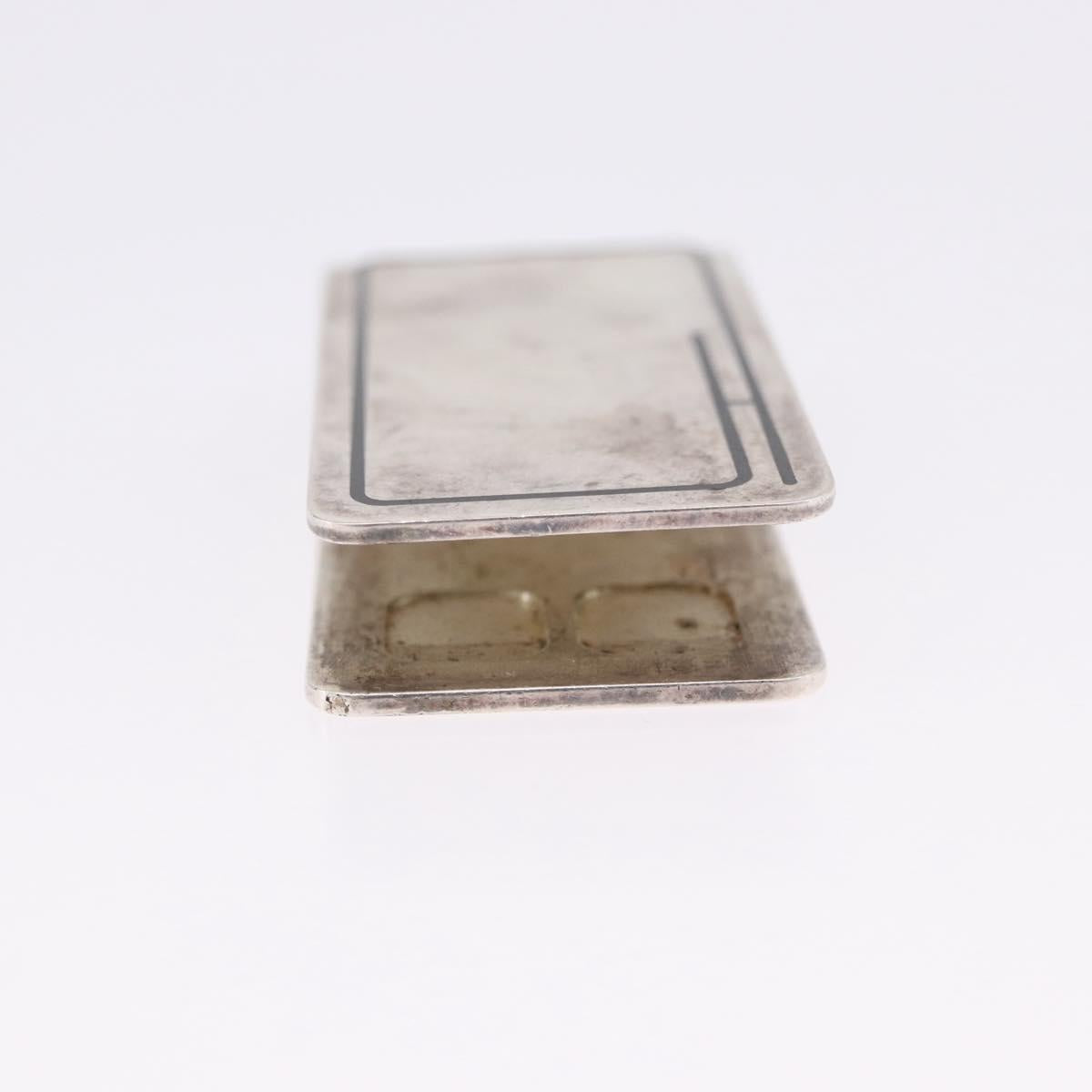 HERMES Money Clip Ag925 Silver Auth BA15239