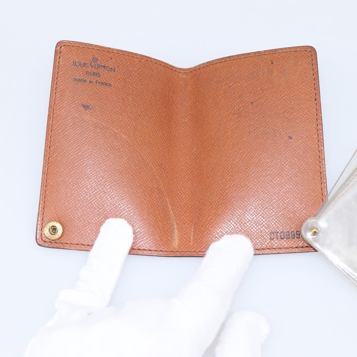 LOUIS VUITTON Monogram Porto Cartes Crdit Pression Card Case M60937 Auth BA15241