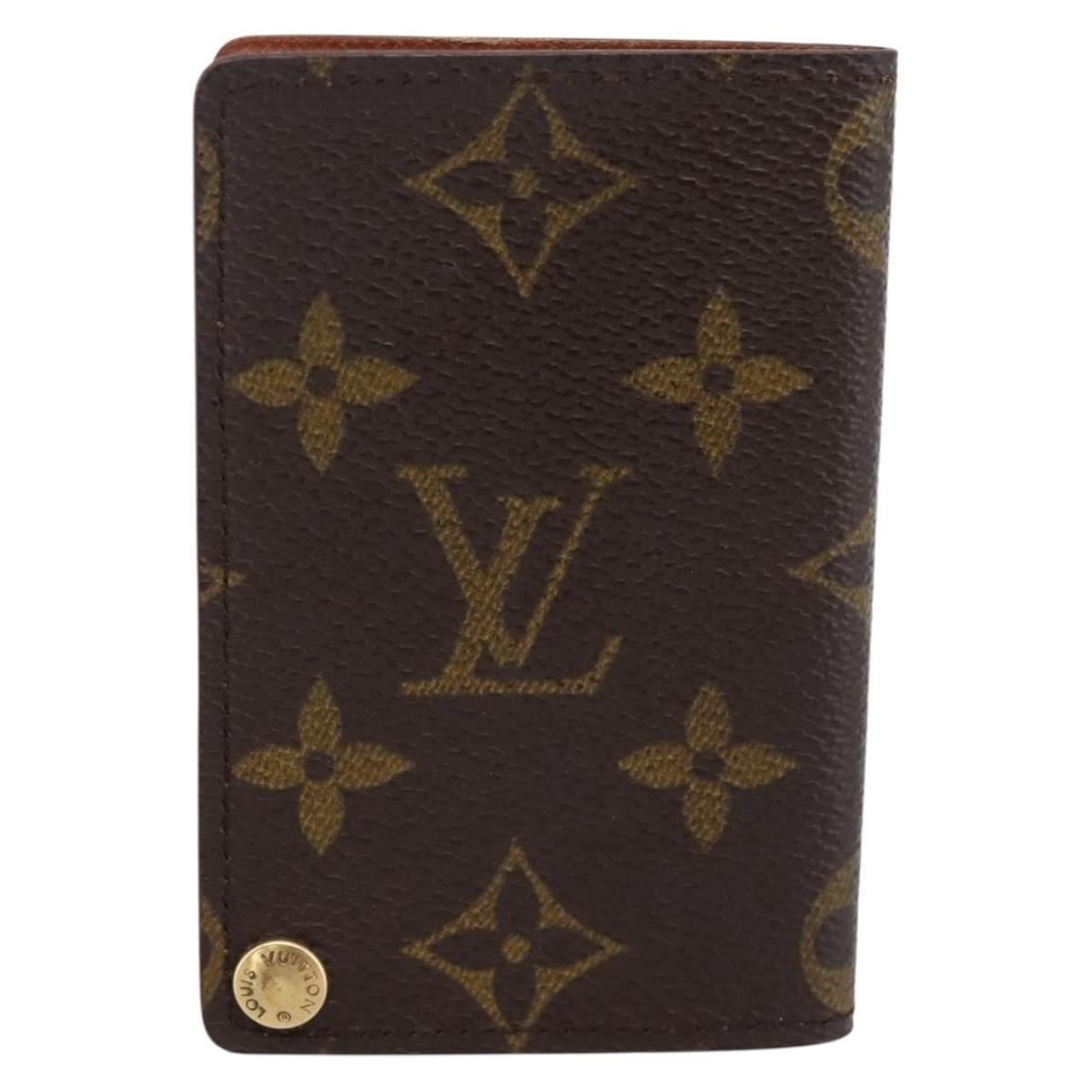 LOUIS VUITTON Monogram Porto Cartes Crdit Pression Card Case M60937 Auth BA15241