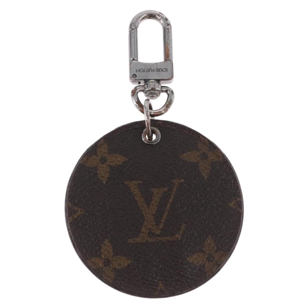 LOUIS VUITTON Monogram Porte Cles Round Monogram Logo Charm M68300 Auth BA15242