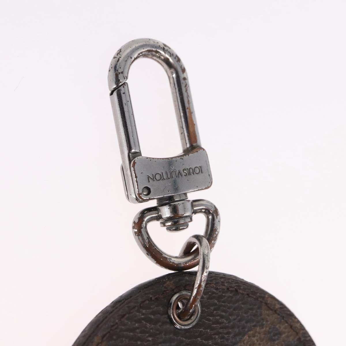 LOUIS VUITTON Monogram Porte Cles Round Monogram Logo Charm M68300 Auth BA15242