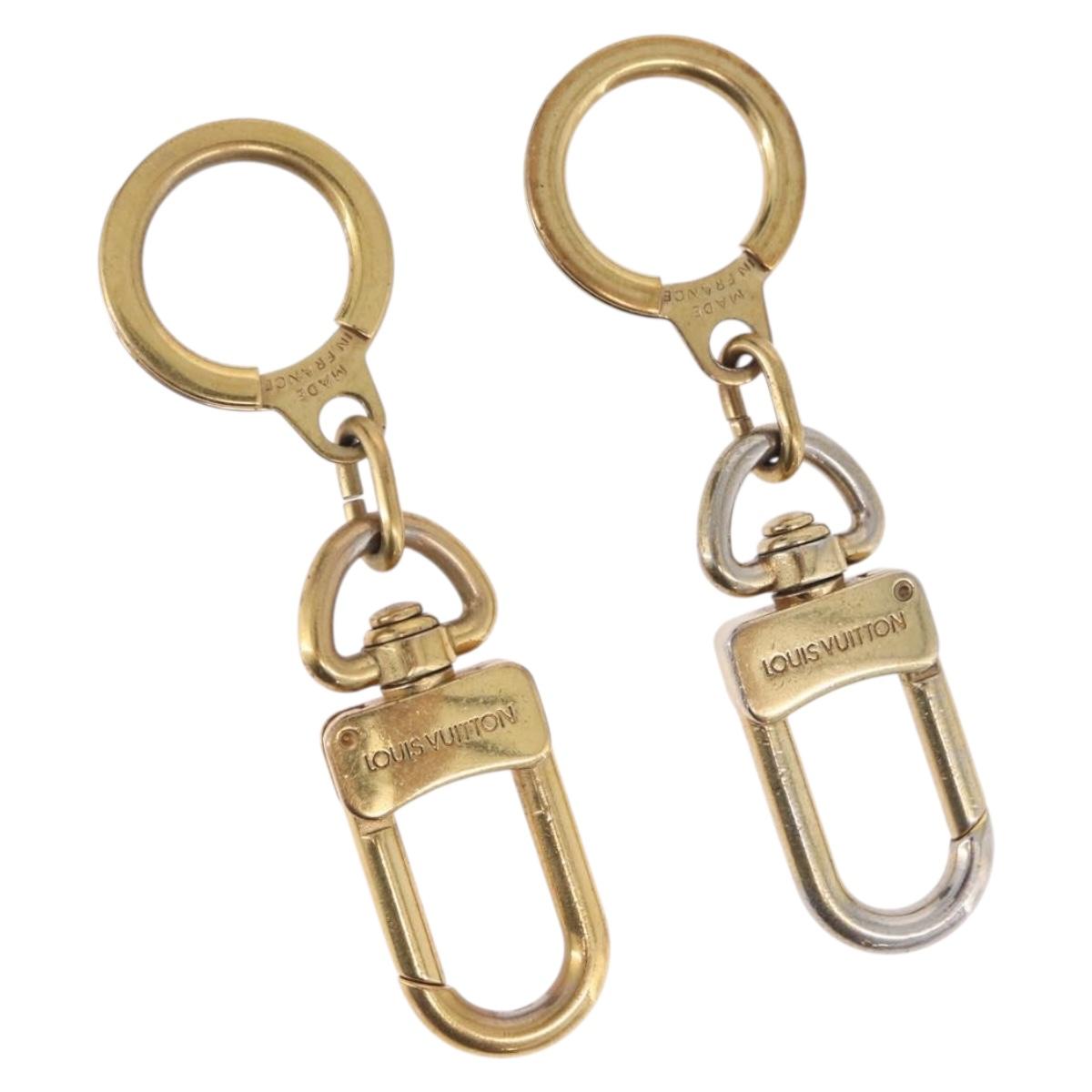 LOUIS VUITTON Anneau Cles Key Holder metal 2 Set Gold Tone M62698 Auth BA15243