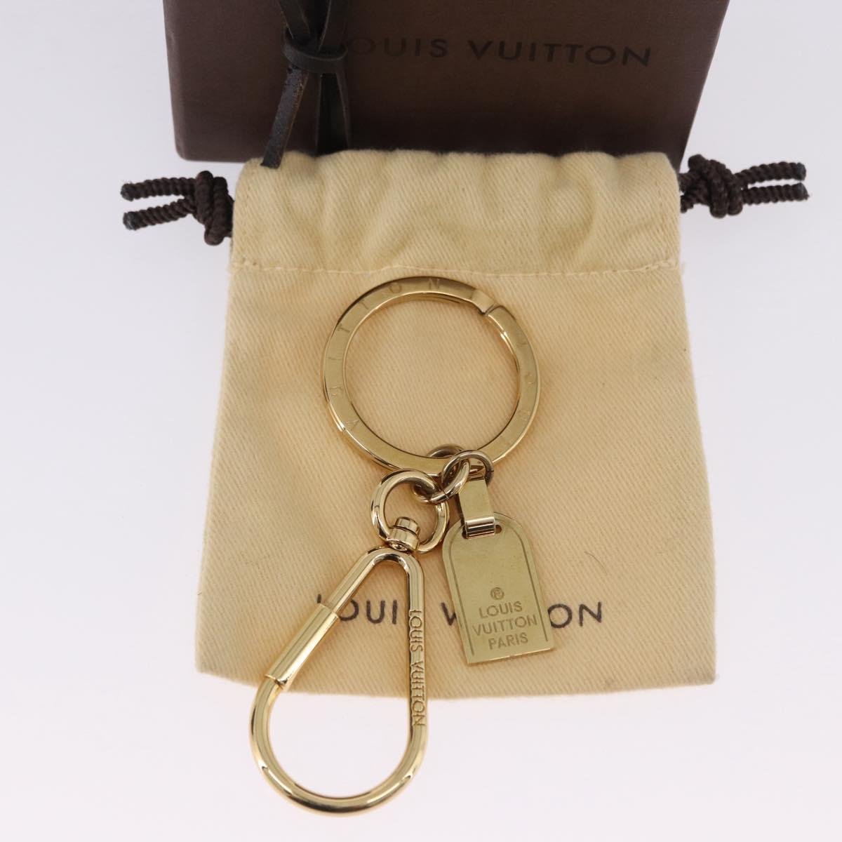 LOUIS VUITTON Porte Cles Mini Travel Key Holder metal Gold M65996 Auth BA15244V