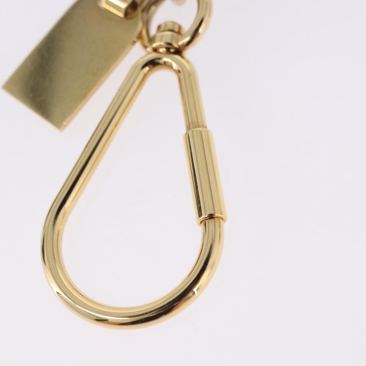 LOUIS VUITTON Porte Cles Mini Travel Key Holder metal Gold M65996 Auth BA15244V