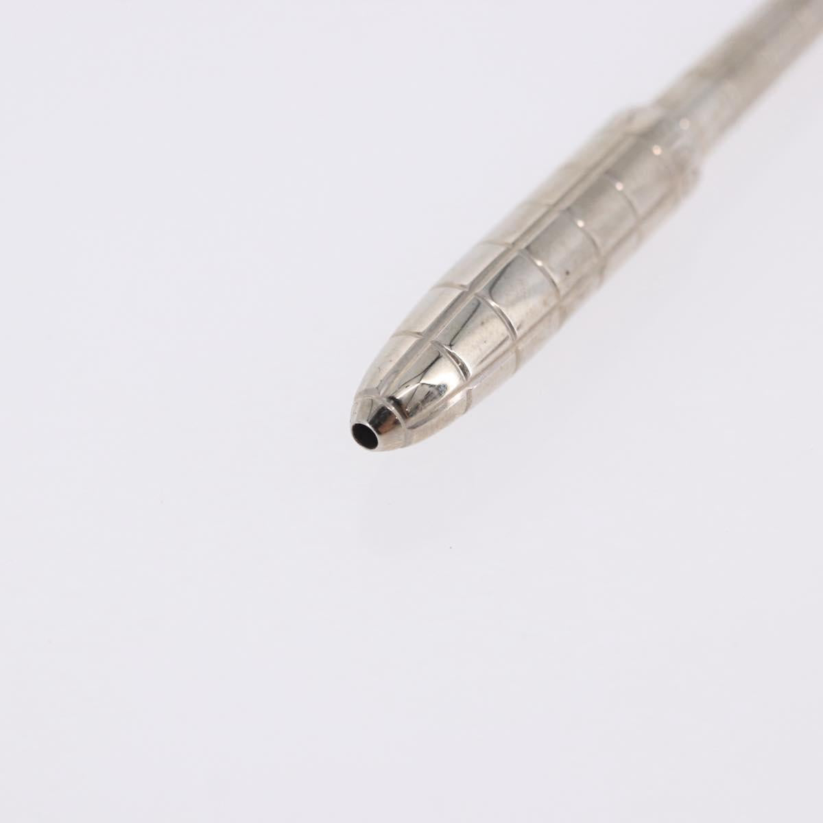 LOUIS VUITTON Styro Agenda Ballpoint Pen metal Silver LV Auth BA15245