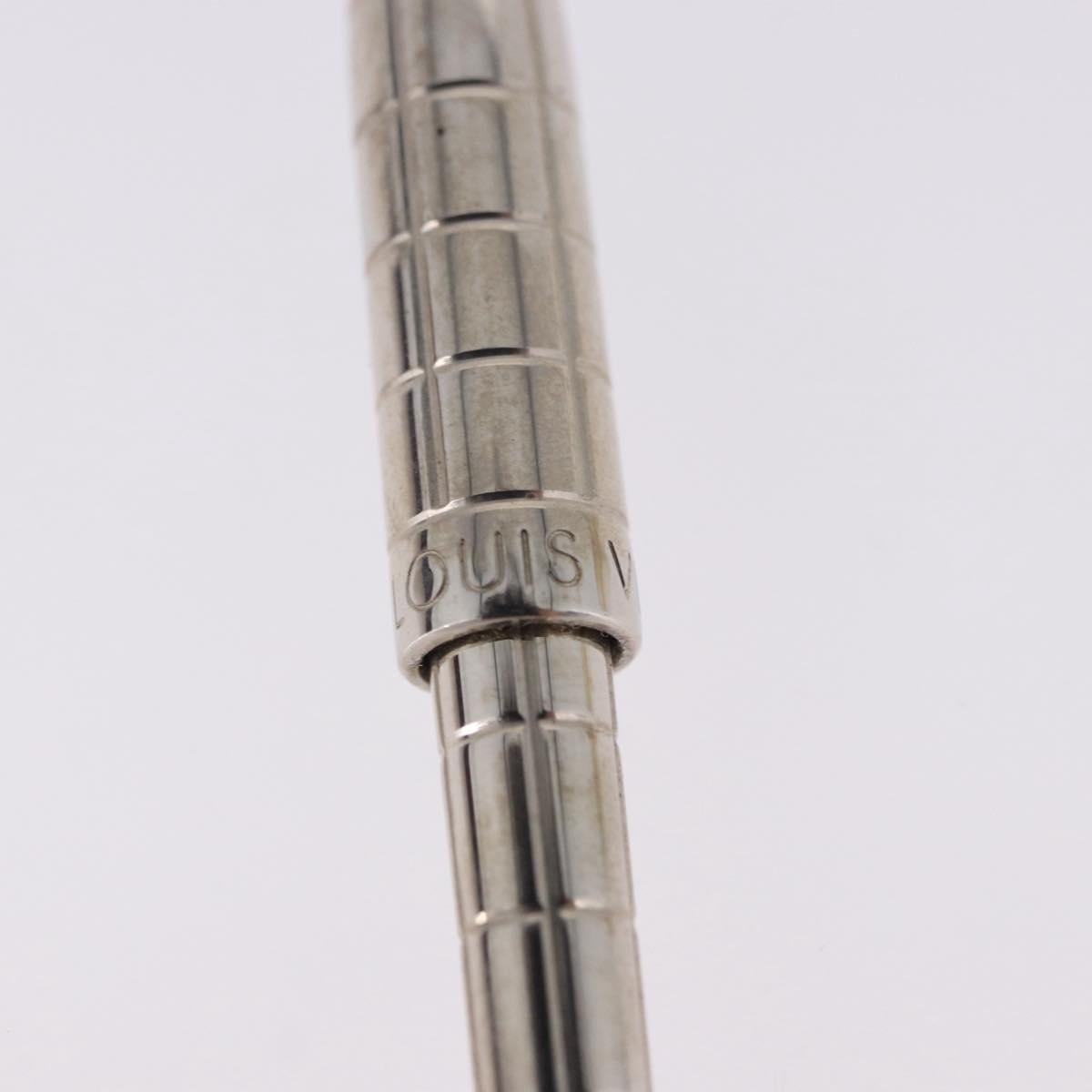 LOUIS VUITTON Styro Agenda Ballpoint Pen metal Silver LV Auth BA15245