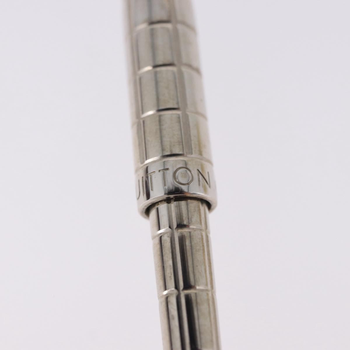 LOUIS VUITTON Styro Agenda Ballpoint Pen metal Silver LV Auth BA15245
