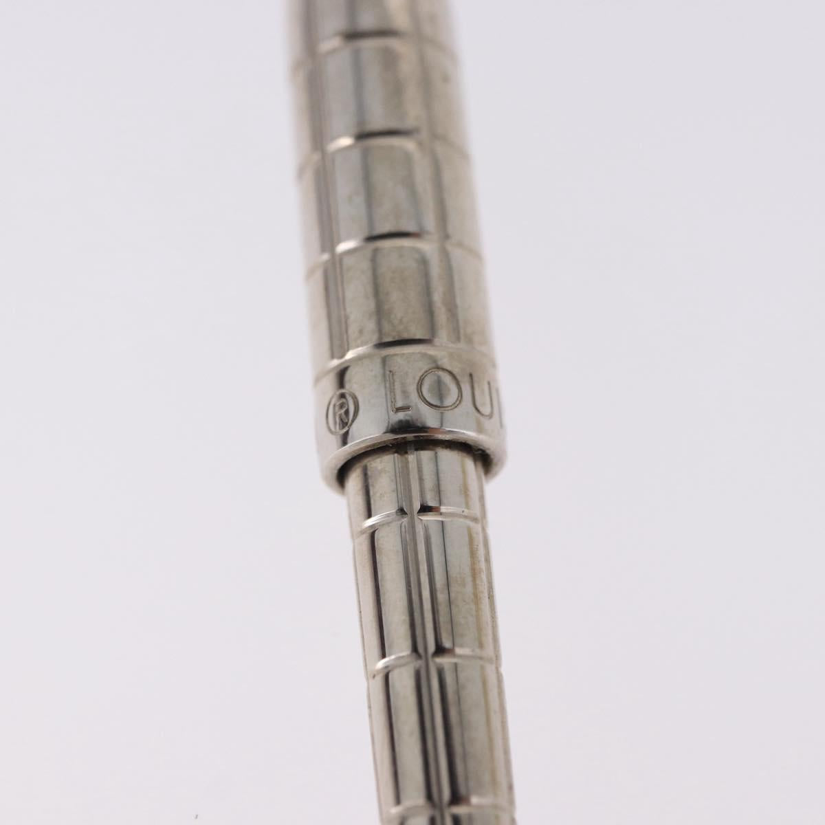 LOUIS VUITTON Styro Agenda Ballpoint Pen metal Silver LV Auth BA15245