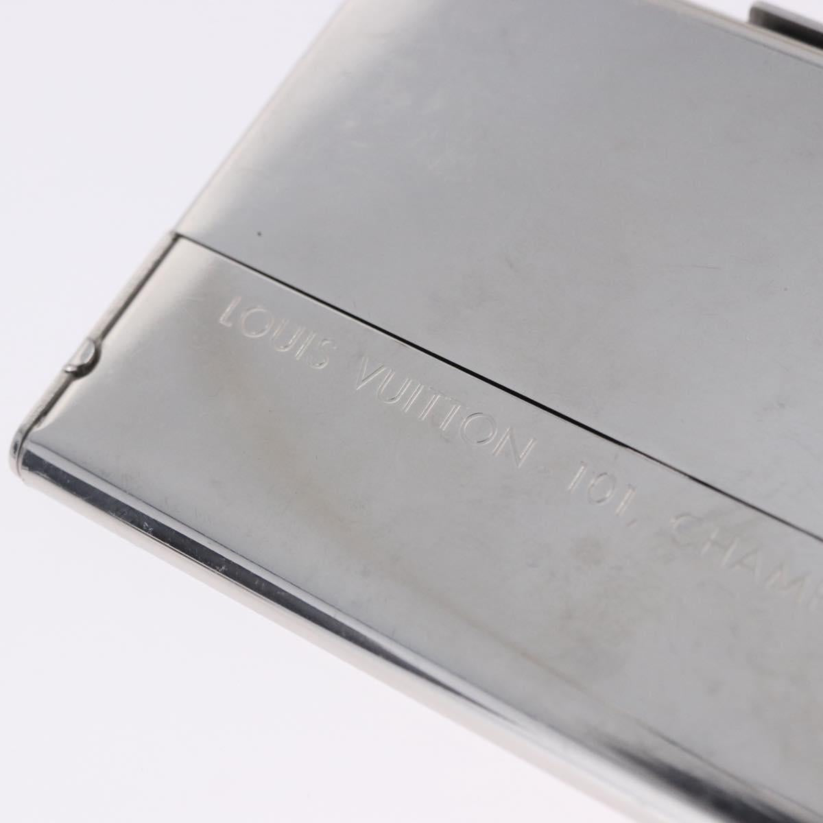 LOUIS VUITTON Porte Cartes Champs Elysees Card Case Silver M65227 Auth BA15246