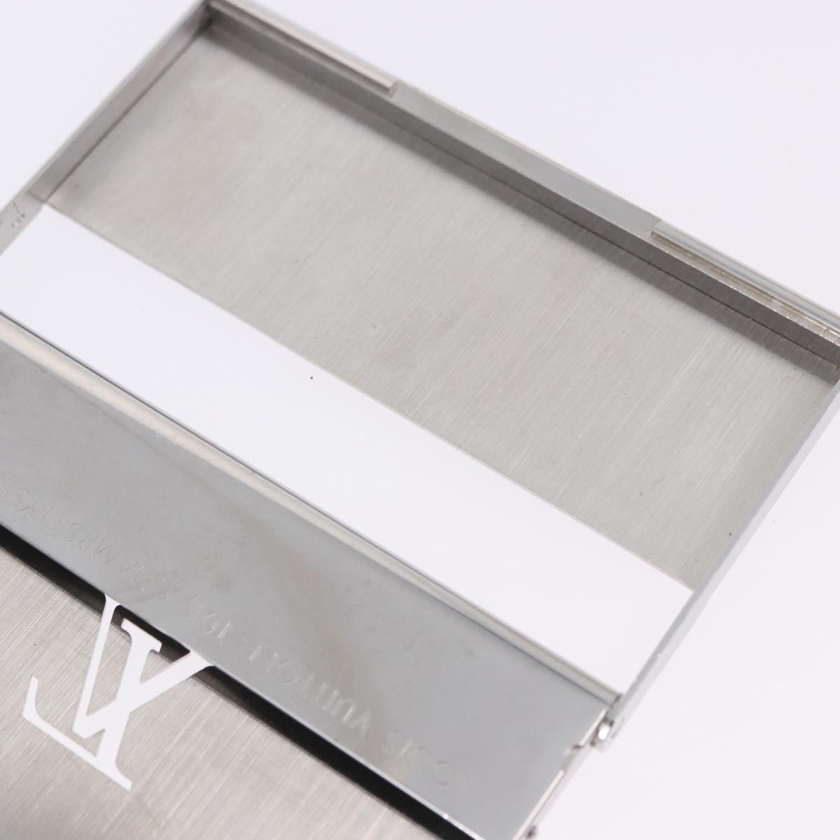 LOUIS VUITTON Porte Cartes Champs Elysees Card Case Silver M65227 Auth BA15246