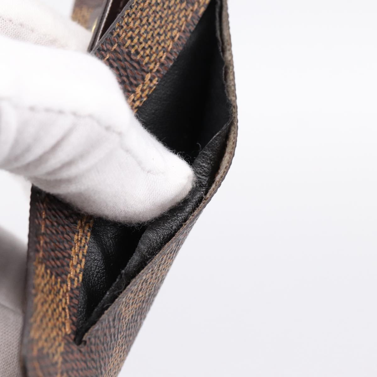 LOUIS VUITTON Damier Ebene Clochette GM Key Case N42240 LV Auth BA15251