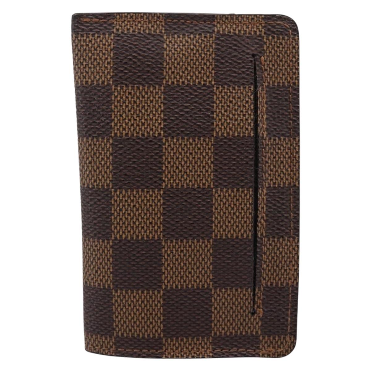 LOUIS VUITTON Damier Ebene Clochette GM Key Case N42240 LV Auth BA15251
