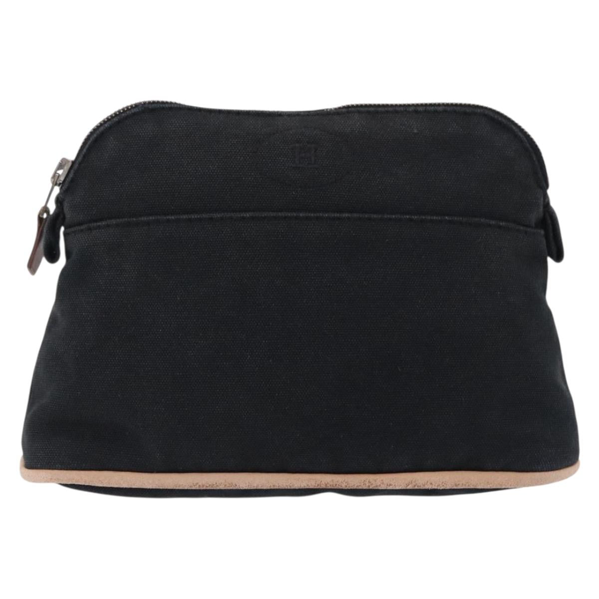 HERMES Bolide PM Pouch Cotton Black Auth BA15257