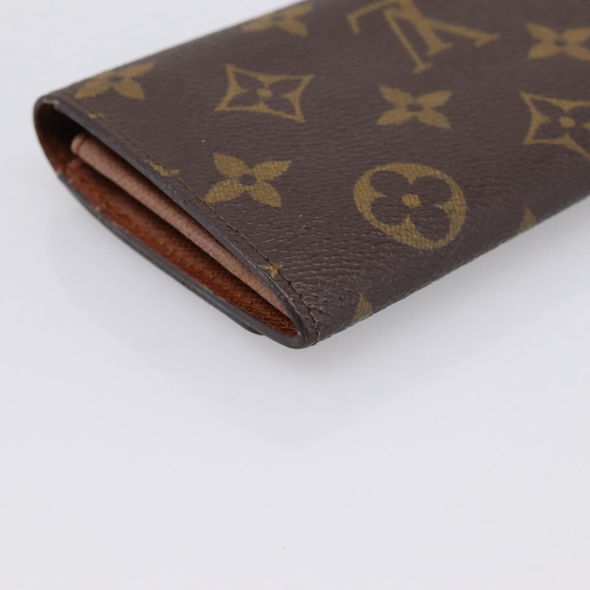 LOUIS VUITTON Monogram Porte Monnaie Billets Tresor Wallet M61730 Auth BA15260