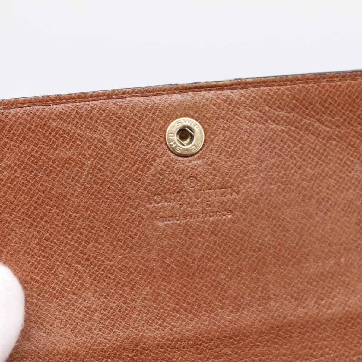 LOUIS VUITTON Monogram Porte Monnaie Billets Tresor Wallet M61730 Auth BA15260