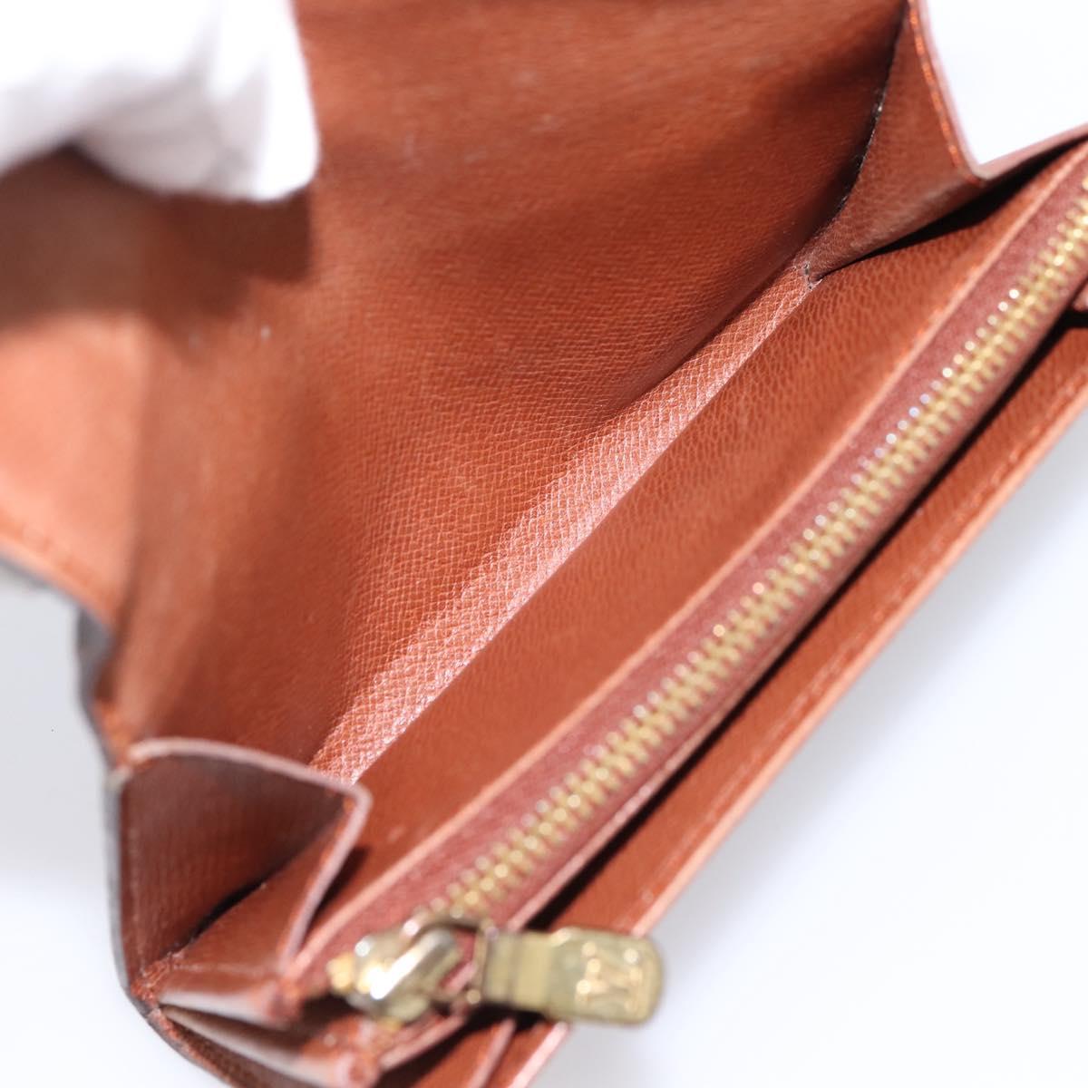 LOUIS VUITTON Monogram Porte Monnaie Billets Tresor Wallet M61730 Auth BA15260