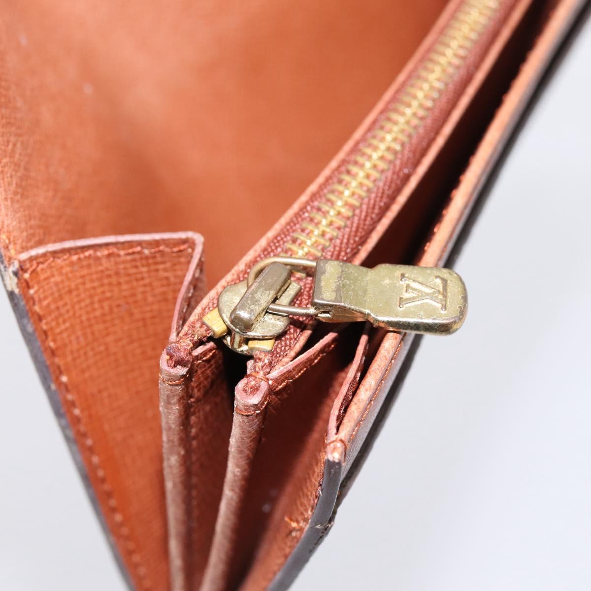 LOUIS VUITTON Monogram Porte Monnaie Billets Tresor Wallet M61730 Auth BA15260