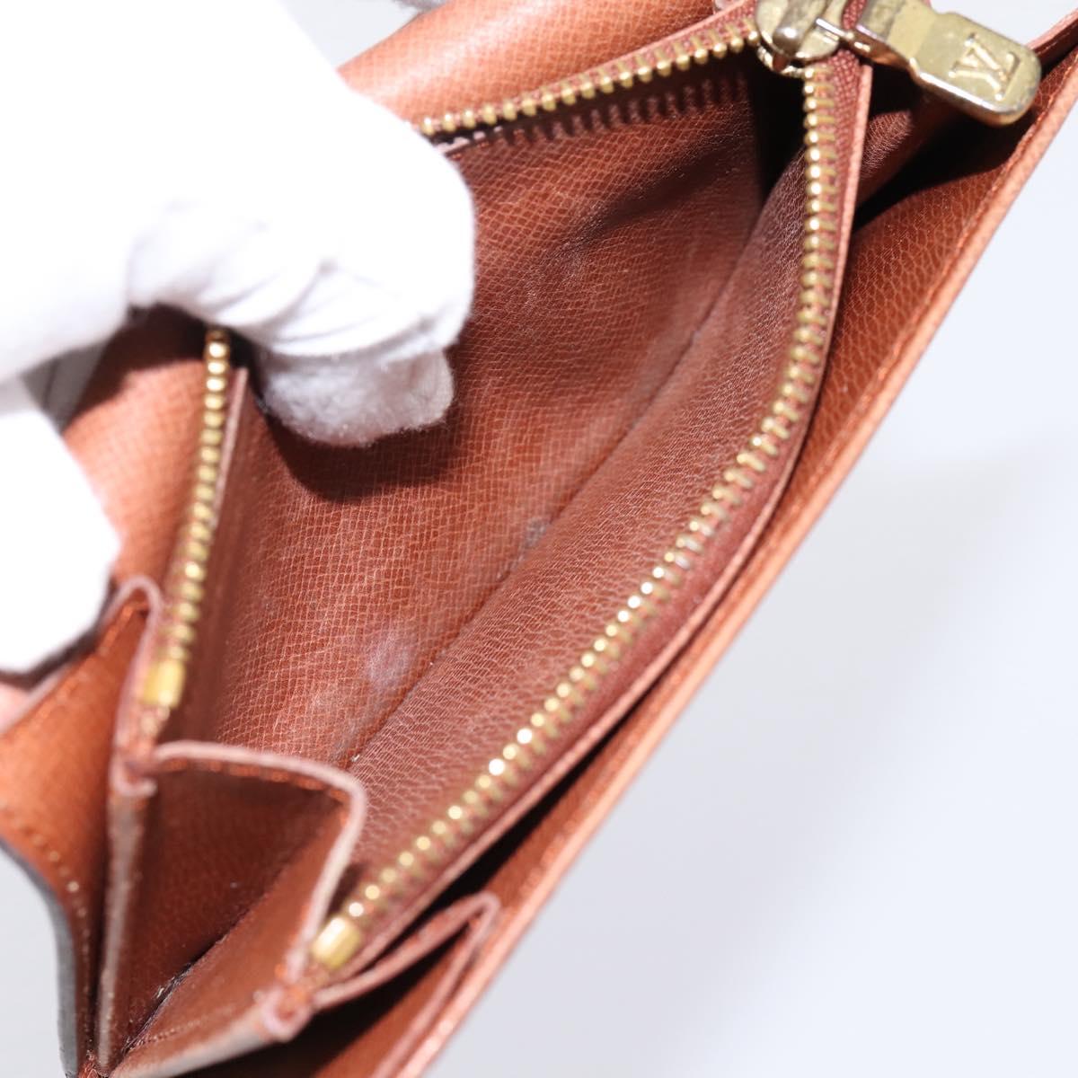 LOUIS VUITTON Monogram Porte Monnaie Billets Tresor Wallet M61730 Auth BA15260