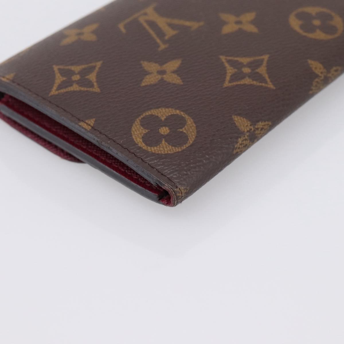 LOUIS VUITTON Monogram Portefeuille Emilie Wallet Fuchsia M60697 Auth BA15262