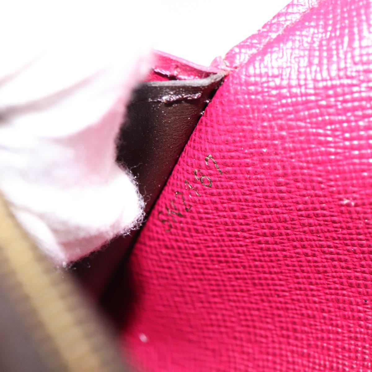 LOUIS VUITTON Monogram Portefeuille Emilie Wallet Fuchsia M60697 Auth BA15262