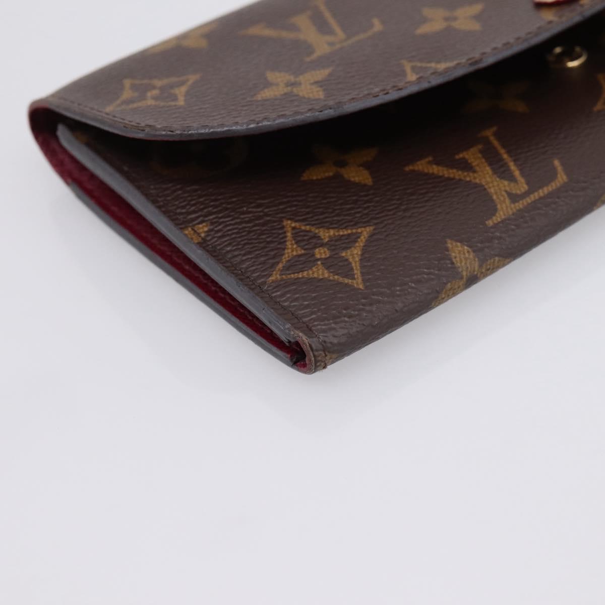LOUIS VUITTON Monogram Portefeuille Emilie Wallet Fuchsia M60697 Auth BA15262