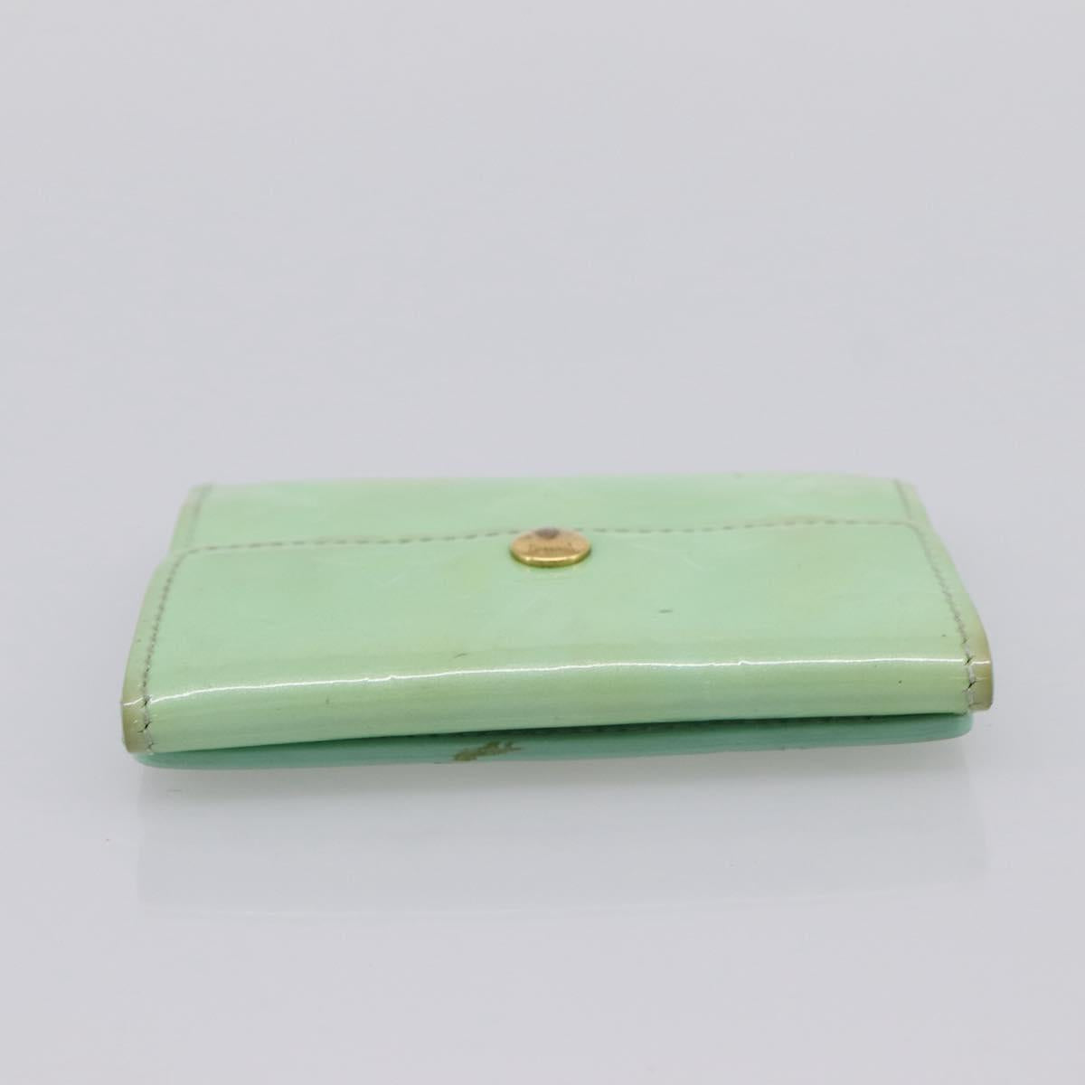 LOUIS VUITTON Monogram Vernis Ludlow Coin Purse Peppermint M91321 Auth BA15263