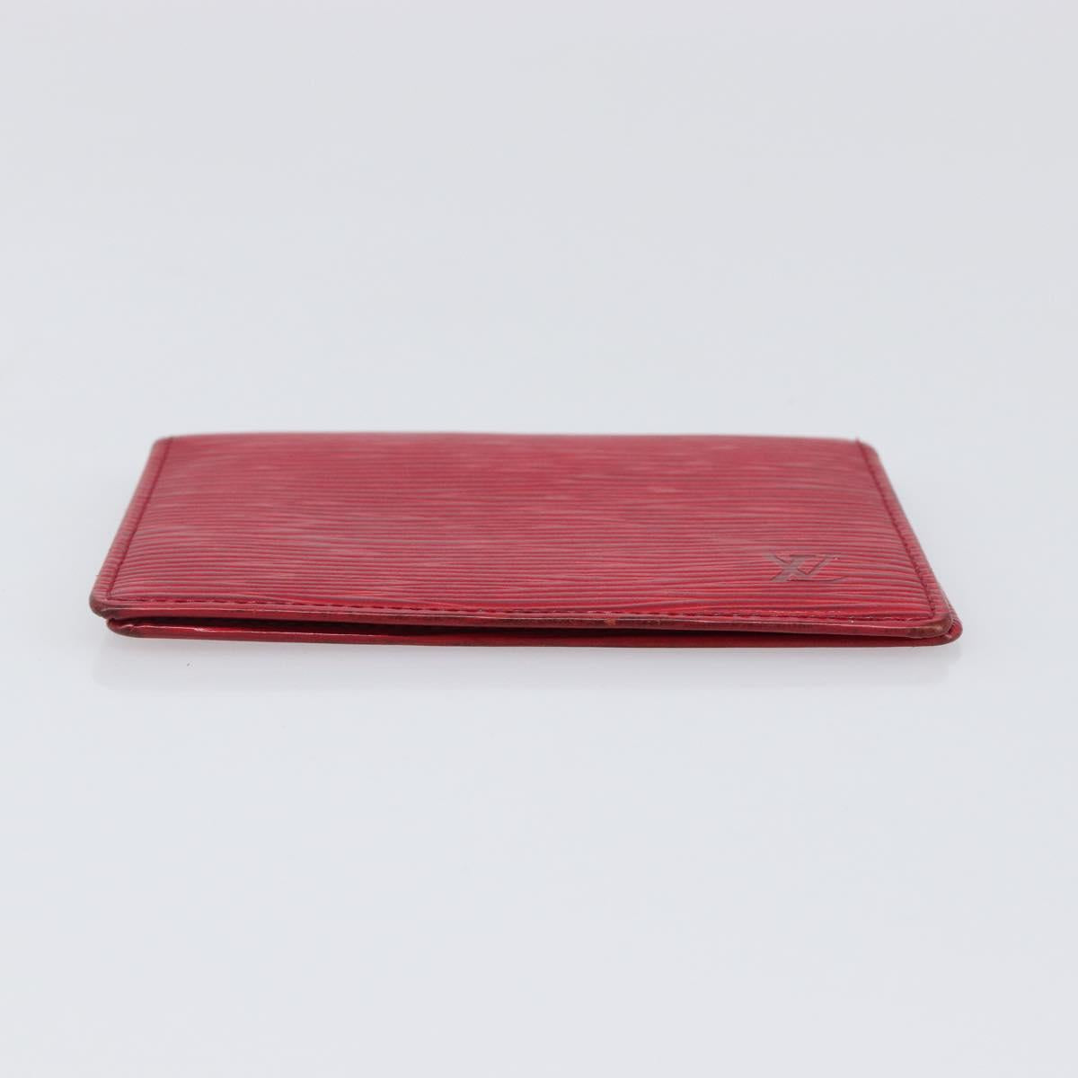 LOUIS VUITTON Epi Wallet 3 Set Red Yellow LV Auth BA15268