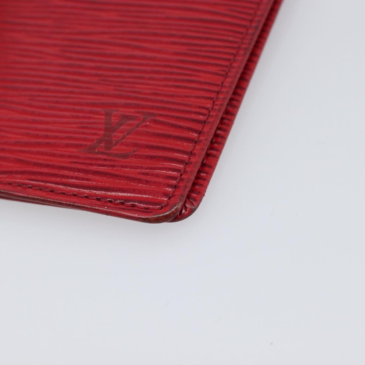 LOUIS VUITTON Epi Wallet 3 Set Red Yellow LV Auth BA15268