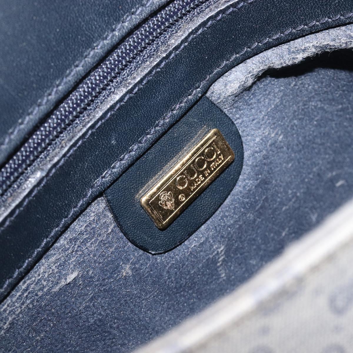 GUCCI Micro GG Supreme Shoulder Bag PVC Navy Gold 001 101 4425 Auth BA15271