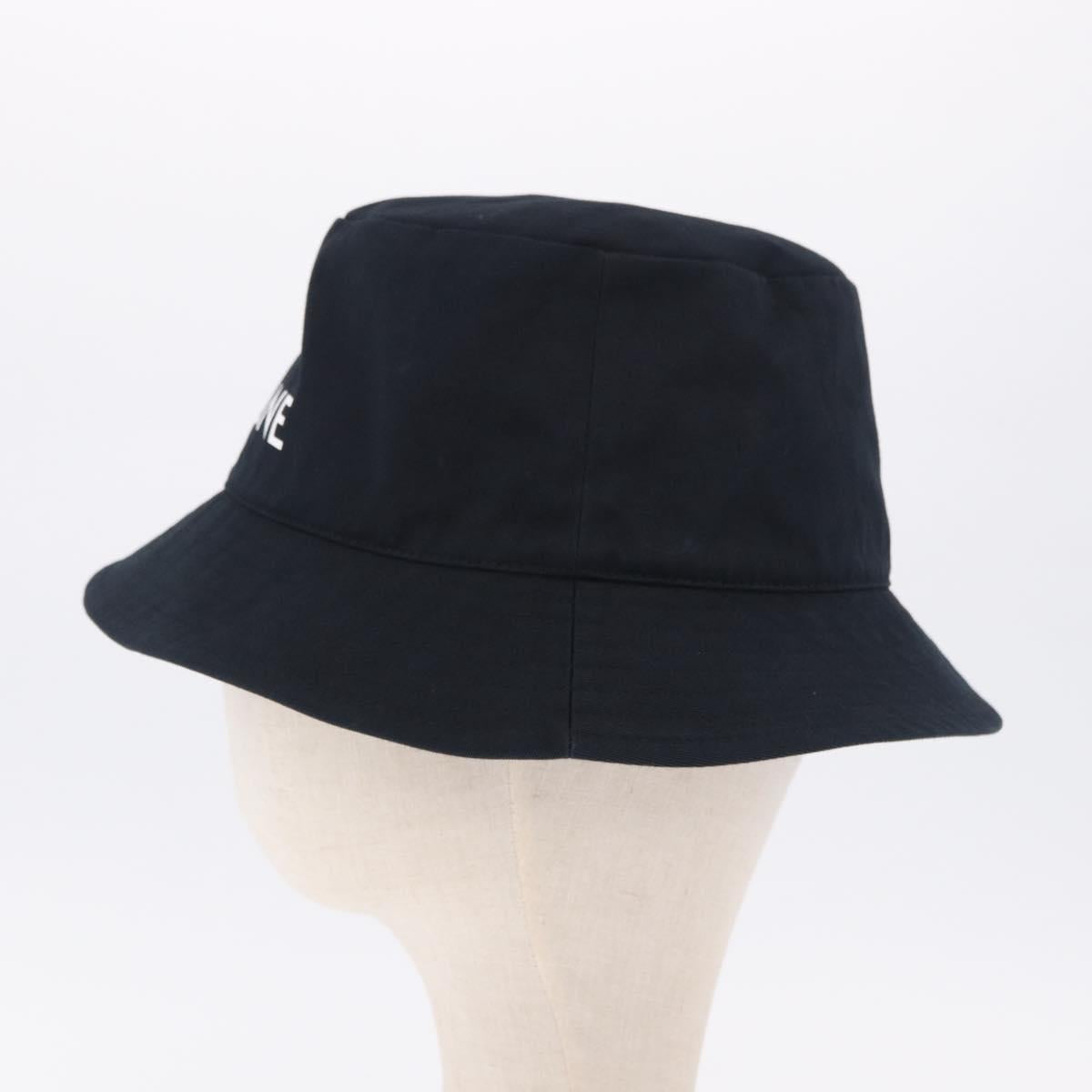 CELINE Bucket Hat Cotton M Black Auth BA15276M