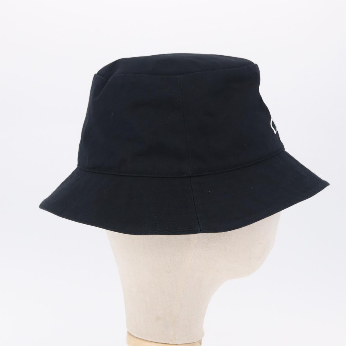 CELINE Bucket Hat Cotton M Black Auth BA15276M