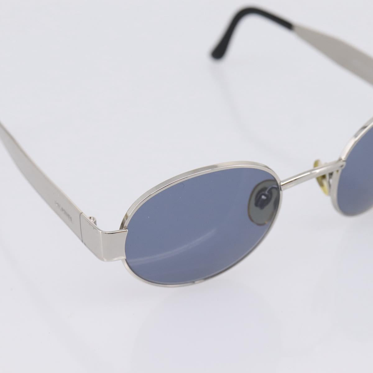 CHANEL Sunglasses Metal Silver Black CC Auth BA15289V