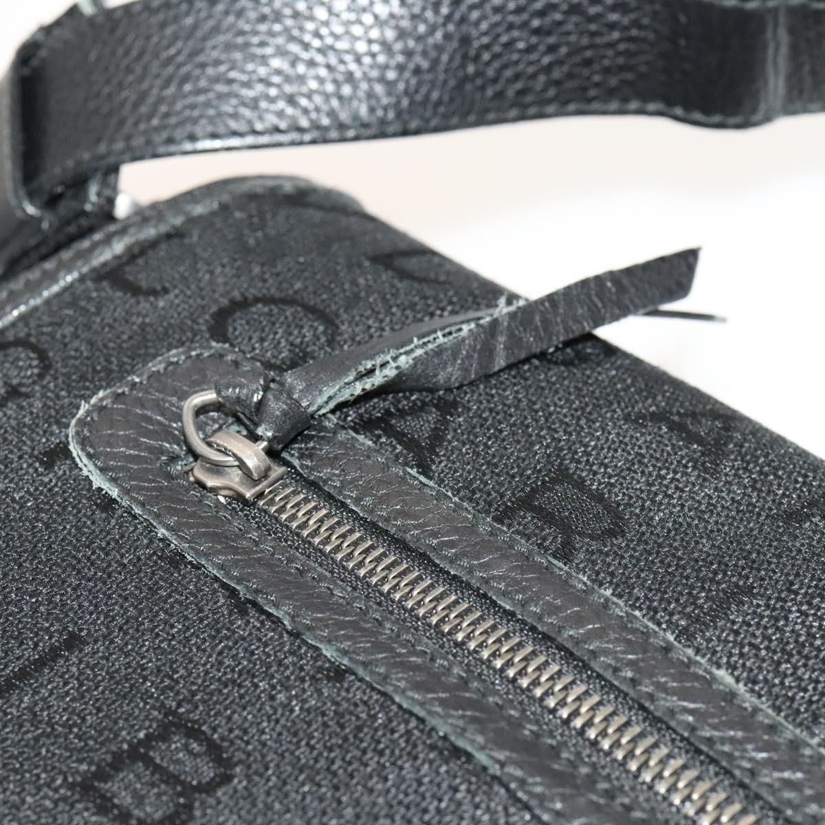 BVLGARI Logo Mania Shoulder Bag Canvas Black Auth BA1529