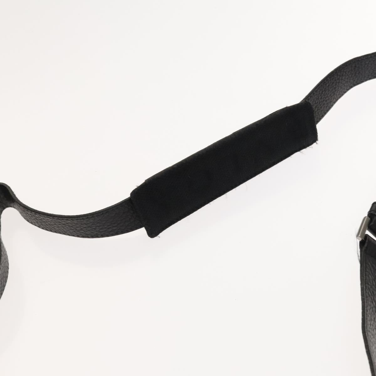 BVLGARI Logo Mania Shoulder Bag Canvas Black Auth BA1529