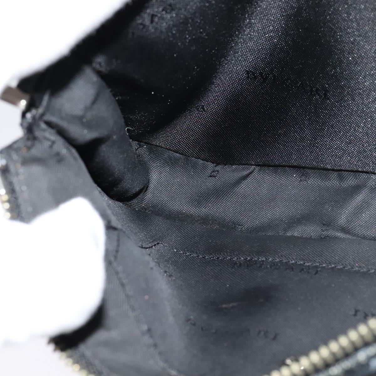 BVLGARI Logo mania Shoulder Bag Canvas Black Auth BA153