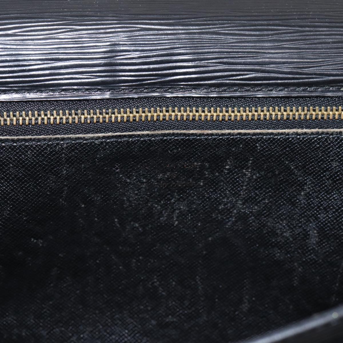 LOUIS VUITTON Epi Sellier Dragonne Clutch Bag Black M52612 LV Auth BA15301