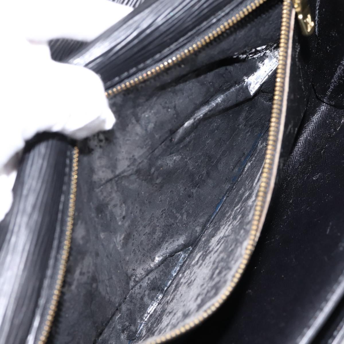 LOUIS VUITTON Epi Sellier Dragonne Clutch Bag Black M52612 LV Auth BA15301