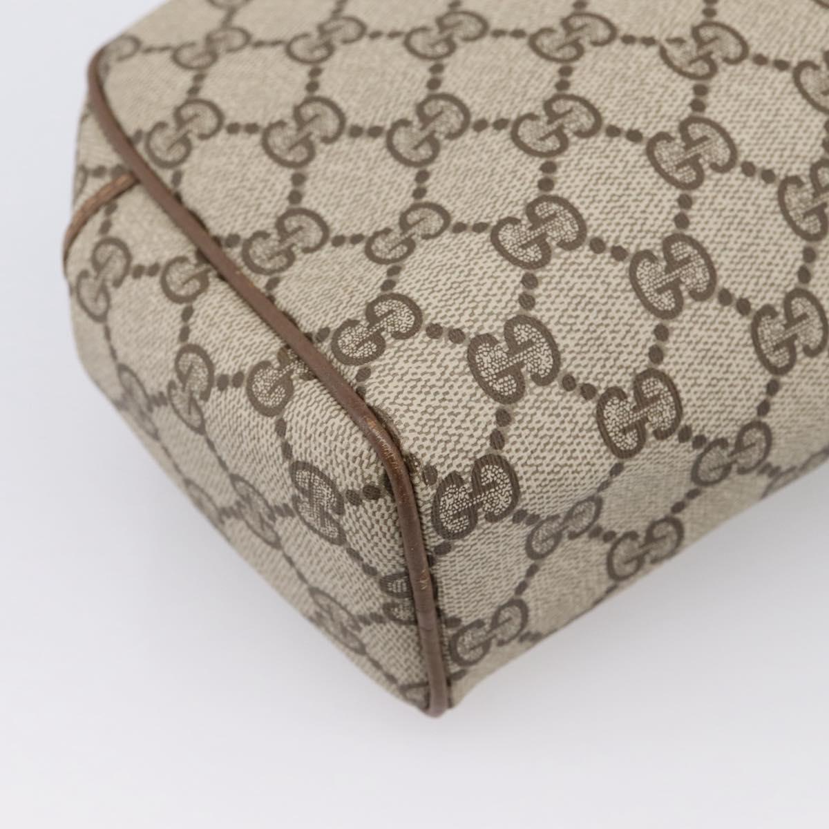 GUCCI GG Supreme Web Sherry Line Clutch Bag PVC Beige 014 904 0020 Auth BA15302