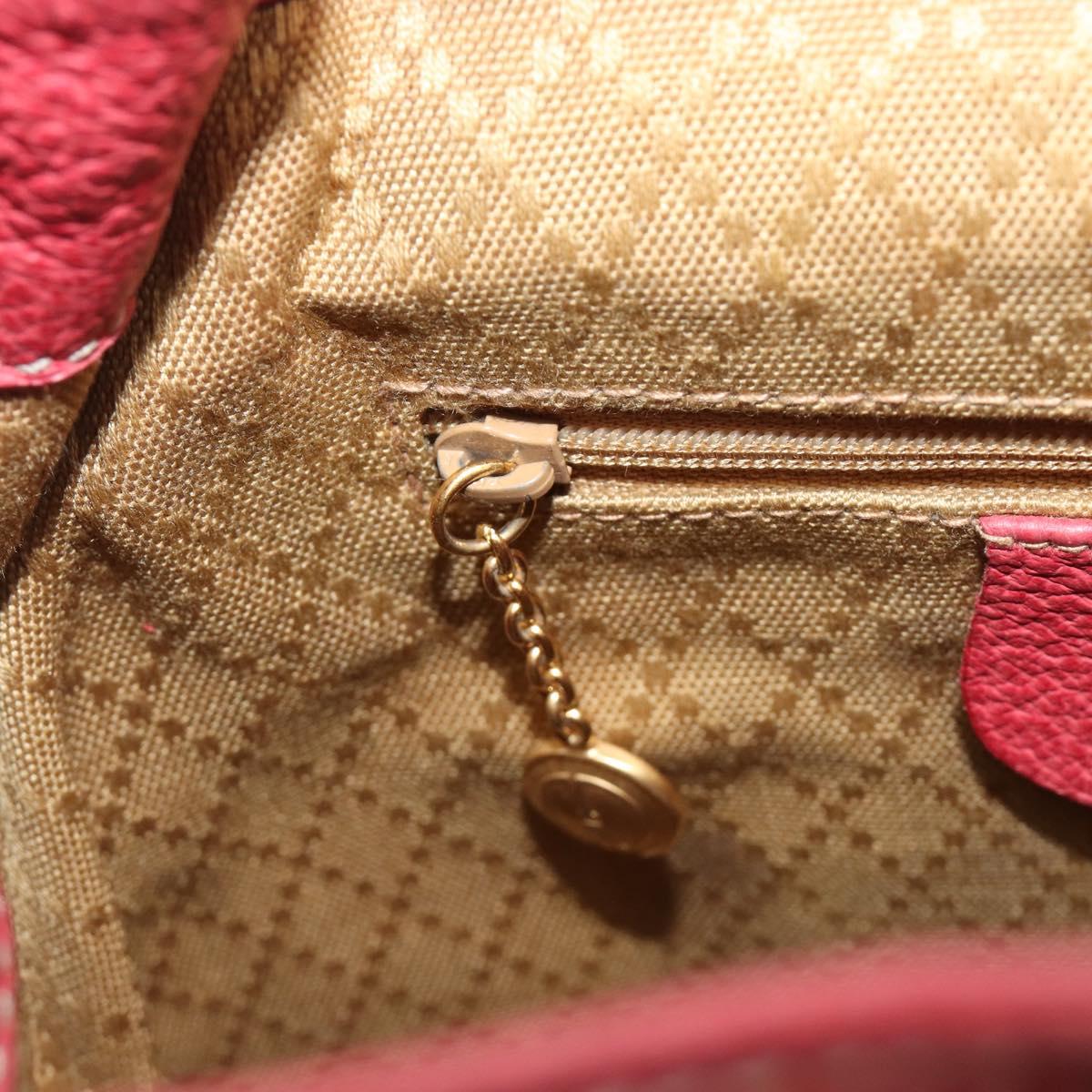 GUCCI Bamboo Backpack Suede Red Gold Tone 003 1705 0030 Auth BA15308