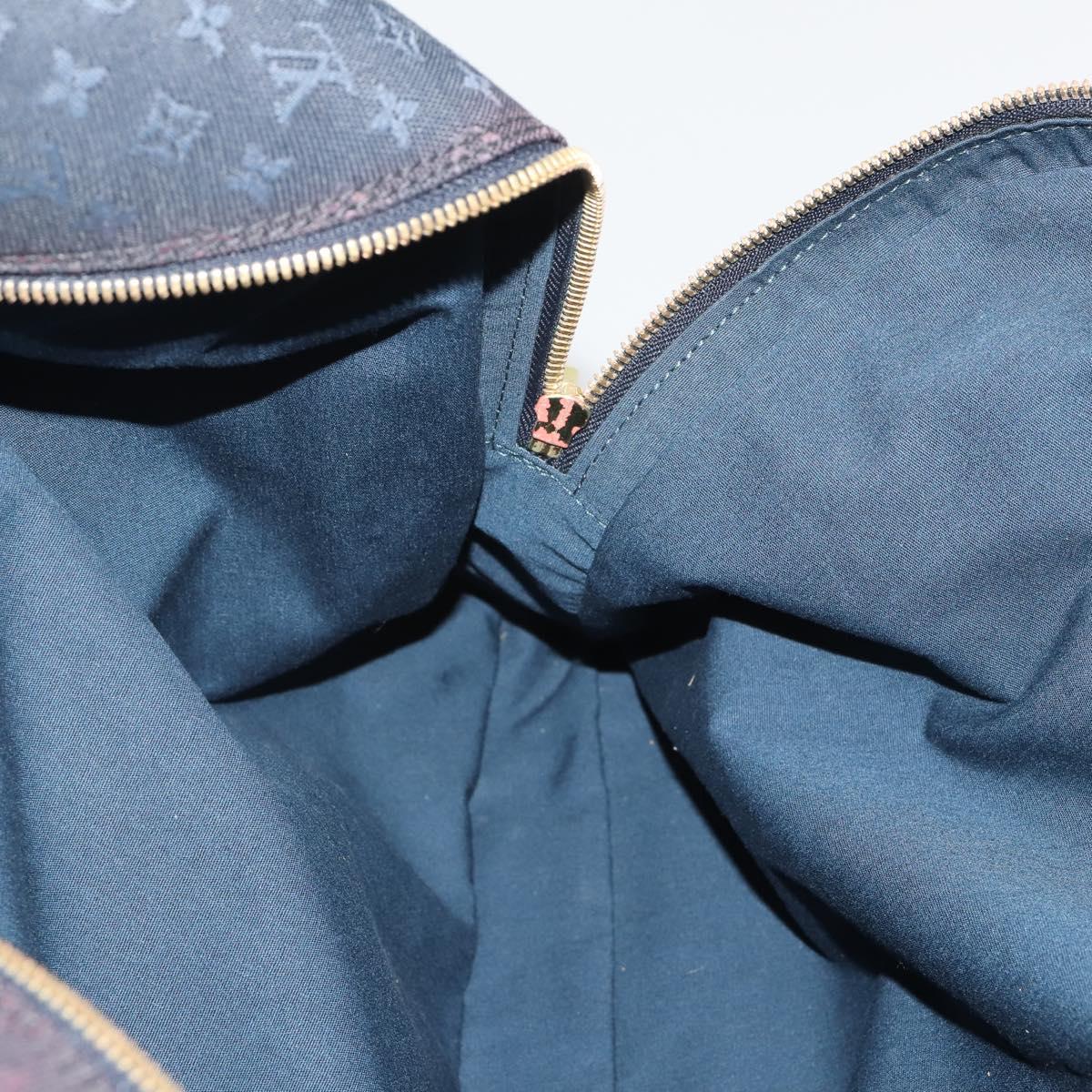 LOUIS VUITTON Monogram Mini Claudine Boston Bag TST Blue M42331 LV Auth BA15312