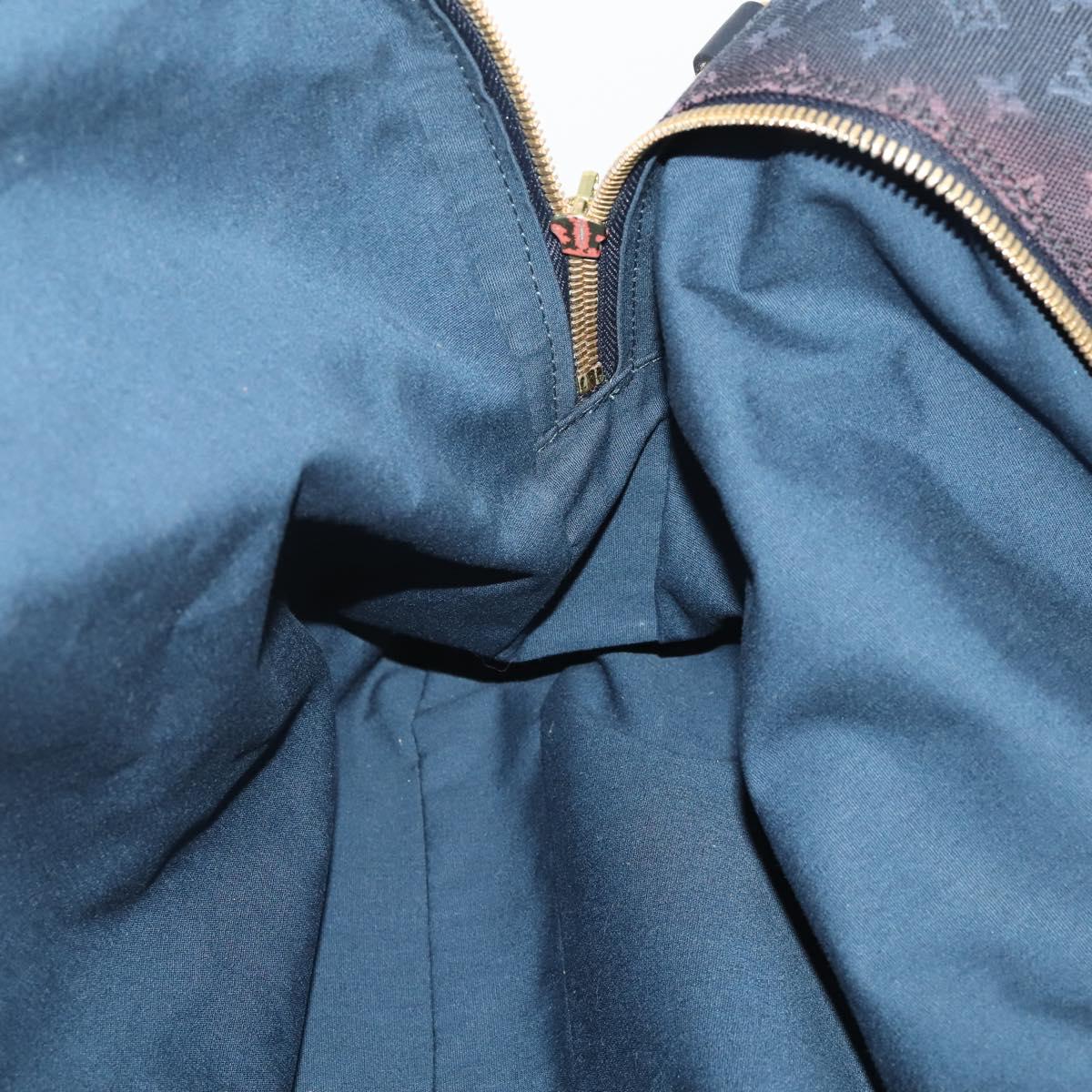 LOUIS VUITTON Monogram Mini Claudine Boston Bag TST Blue M42331 LV Auth BA15312