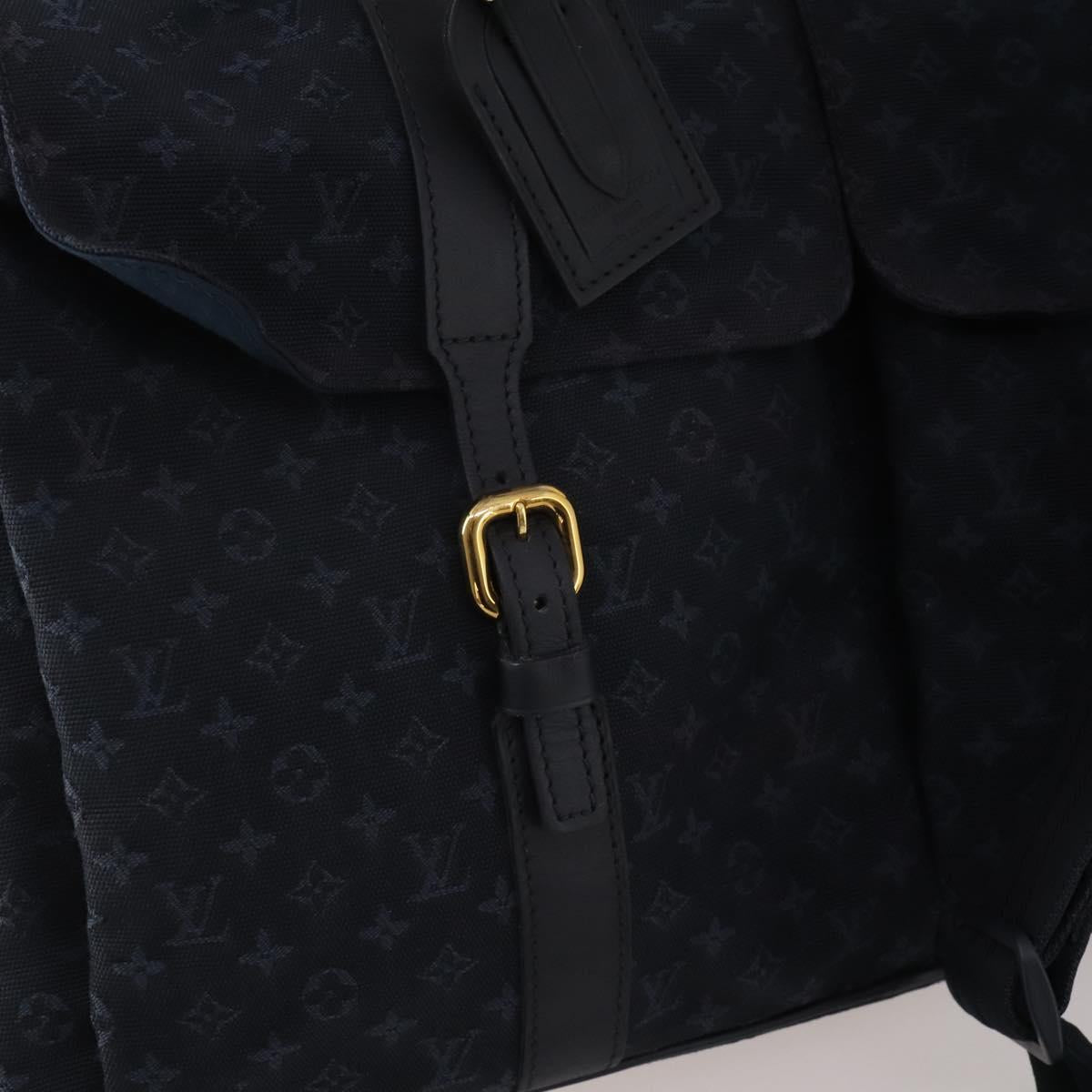 LOUIS VUITTON Monogram Mini Claudine Boston Bag TST Blue M42331 LV Auth BA15312