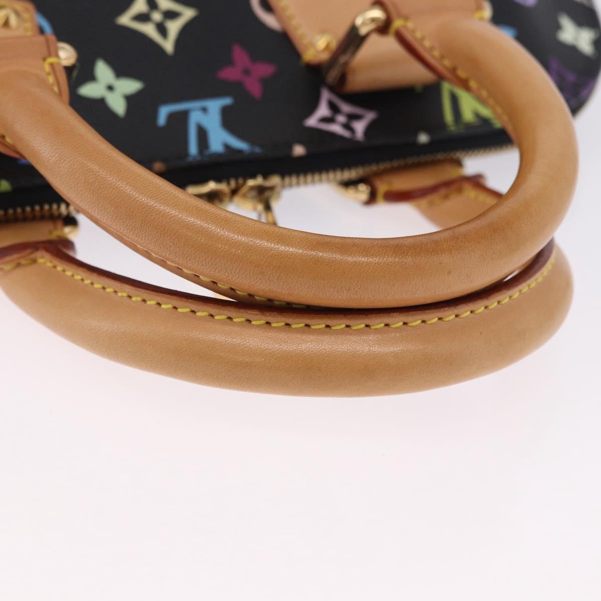 LOUIS VUITTON Monogram Multicolor Alma Hand Bag Black M92646 LV Auth BA15314V