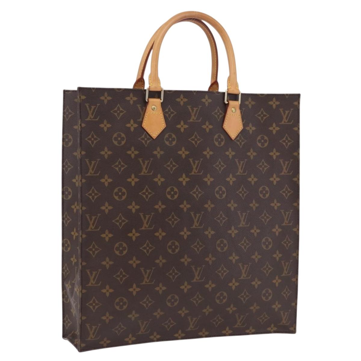 LOUIS VUITTON Monogram Sac Plat Hand Bag M51140 LV Auth BA15315V