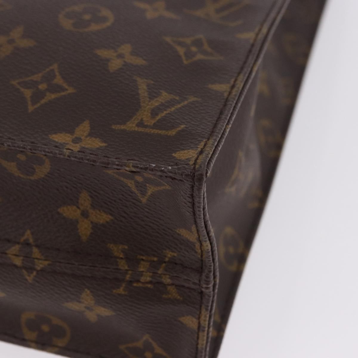 LOUIS VUITTON Monogram Sac Plat Hand Bag M51140 LV Auth BA15315V