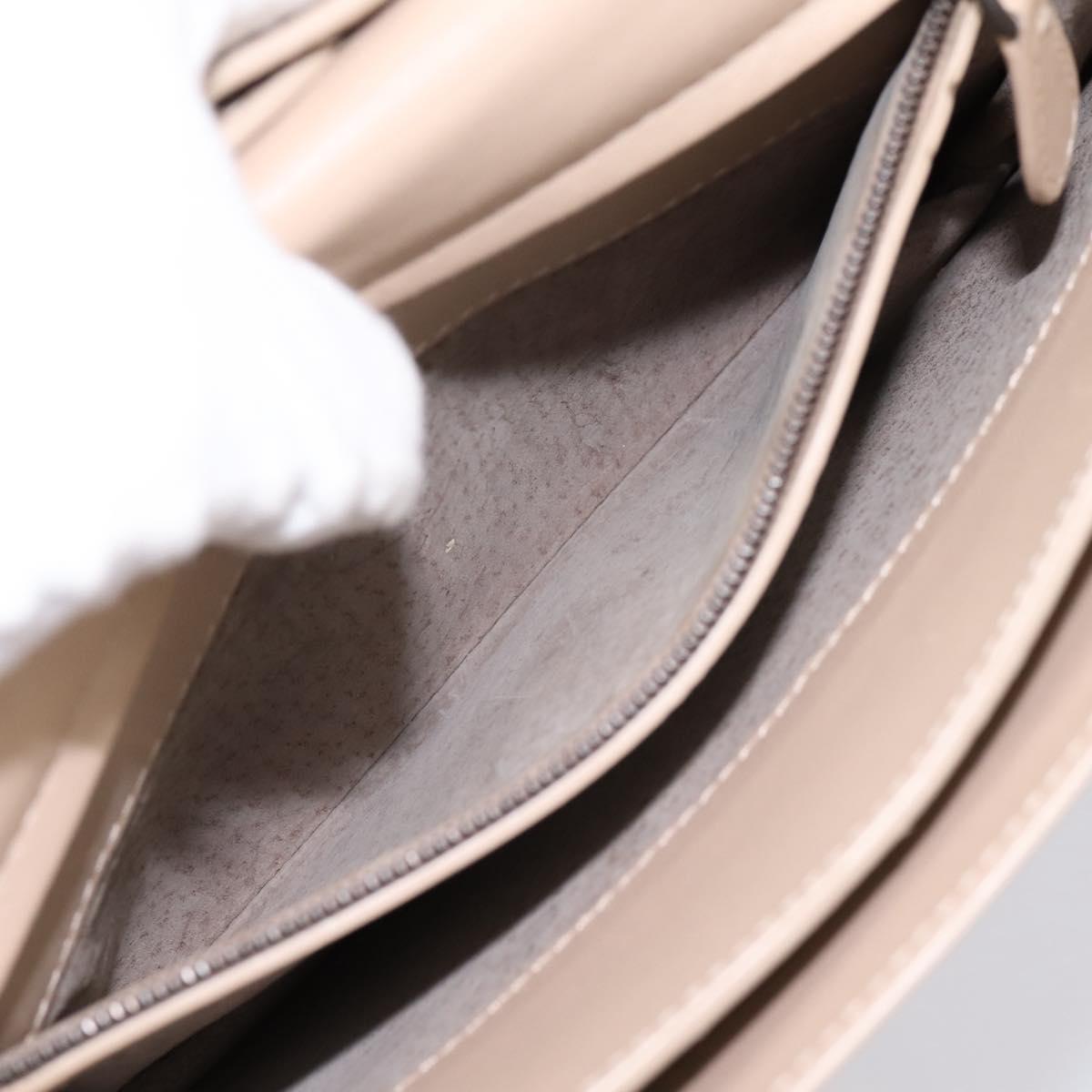 BOTTEGA VENETA INTRECCIATO Shoulder Bag Leather Beige Auth BA15321V