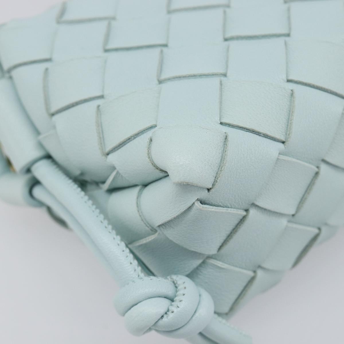 BOTTEGA VENETA INTRECCIATO Candy Loop Camera Bag Leather Blue Auth BA15327V