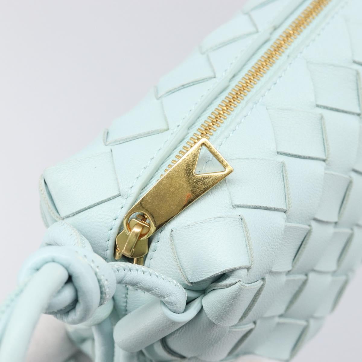 BOTTEGA VENETA INTRECCIATO Candy Loop Camera Bag Leather Blue Auth BA15327V